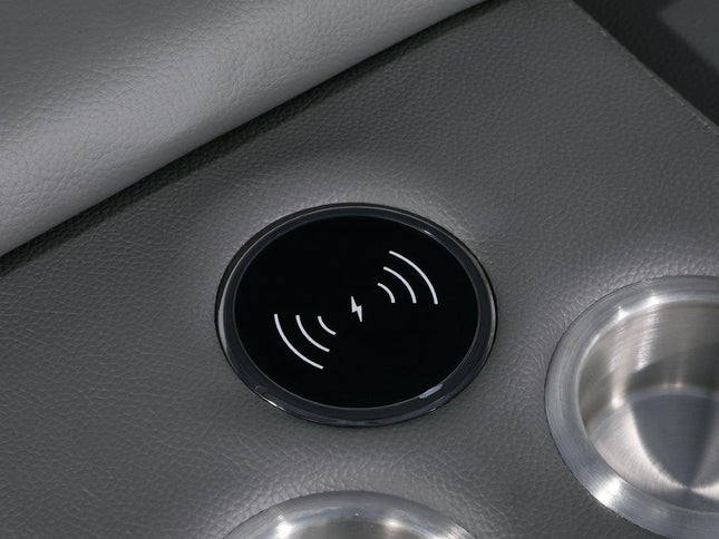 Gray Italian Leather Modular L Shaped Six Piece Corner Sectional With Console