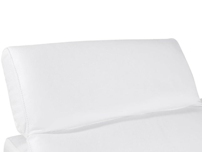 White Italian Leather Modular L Shaped Five Piece Corner Sectional