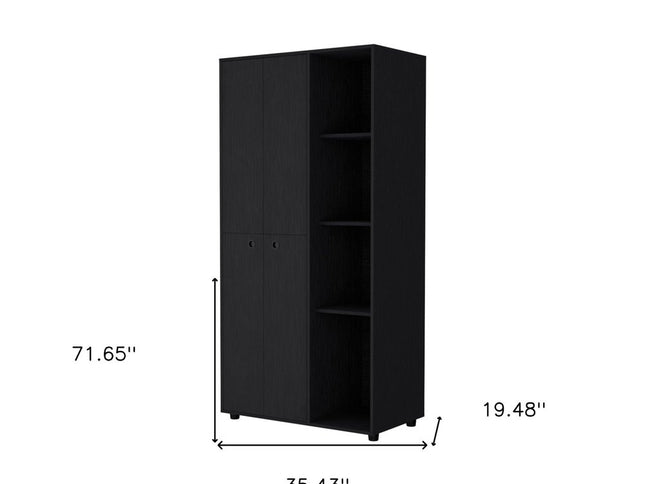 35" Black Drawer Dresser