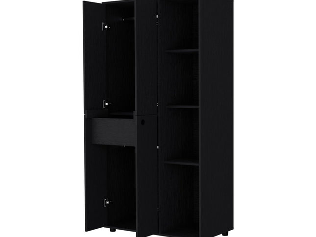 35" Black Drawer Dresser