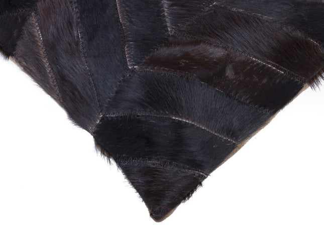 Set of Two 12" X 20" Chocolate Chevron Cowhide Lumbar Throw Pillows