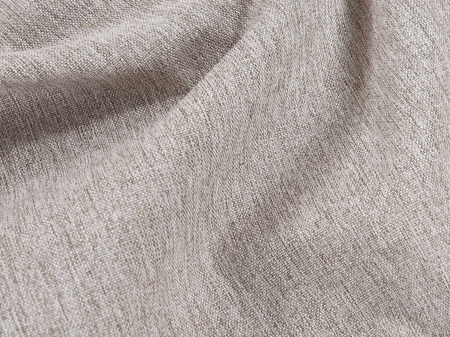 87" Beige Polyester Blend Sofa With Ottoman With Natural Legs