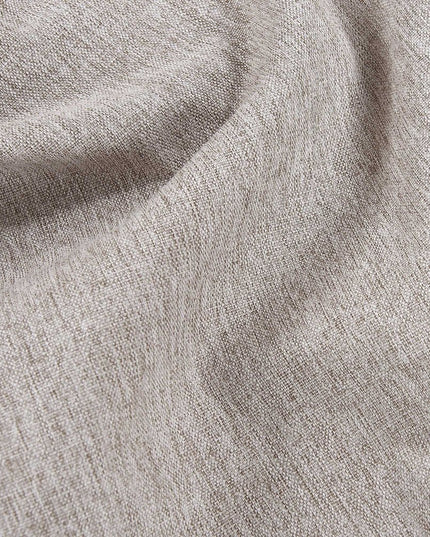 87" Beige Polyester Blend Sofa With Ottoman With Natural Legs