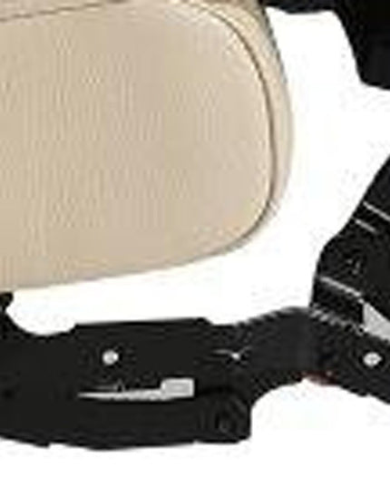 Beige Italian Leather Power Reclining Curved Seven Piece Corner Sectional With Console