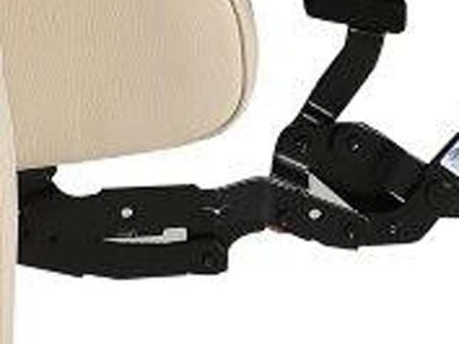 Beige Italian Leather Power Reclining Curved Seven Piece Corner Sectional With Console