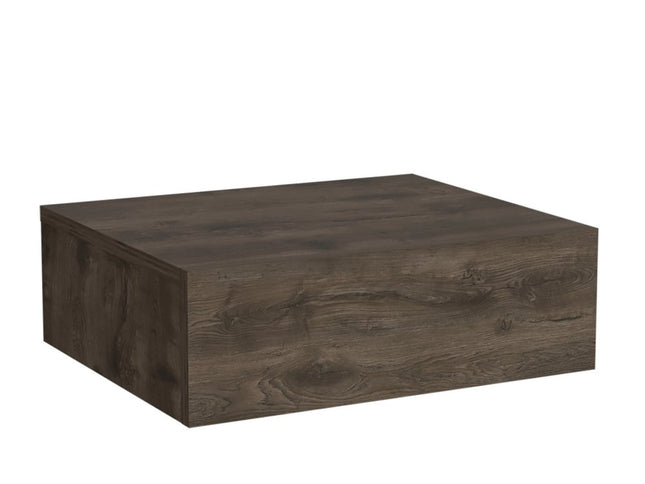 5" Brown Wood One Drawer Floating Nightstand