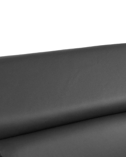 70" Dark Gray And Silver Metallic Leather Loveseat