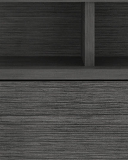 13" Dark Gray Wood One Drawer Floating Nightstand