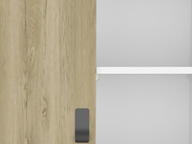 20" White and Natural Two Drawer Chest