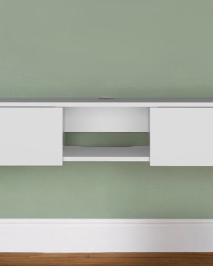 49" White Floating Mount TV Stand