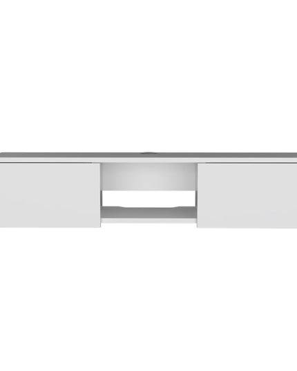 49" White Floating Mount TV Stand