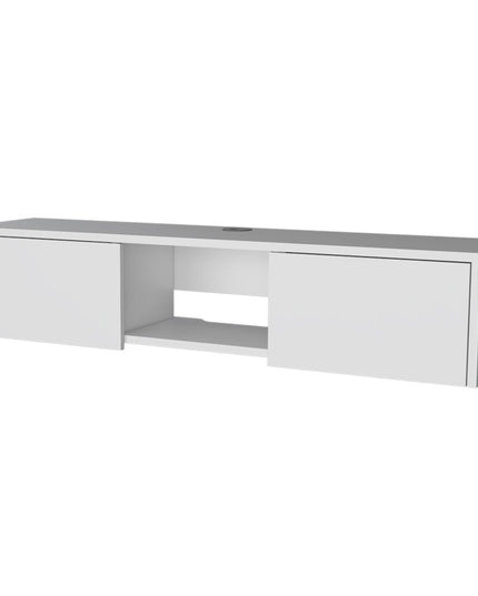 49" White Floating Mount TV Stand