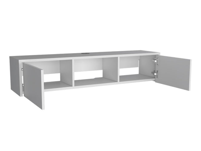 49" White Floating Mount TV Stand