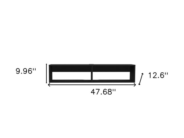 48" Black Floating Mount Entertainment Center