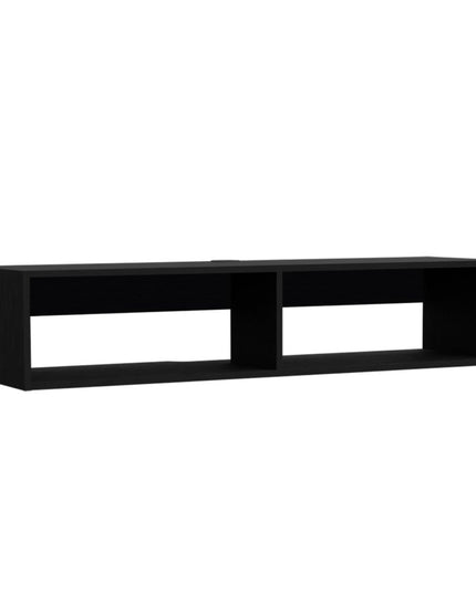 48" Black Floating Mount Entertainment Center