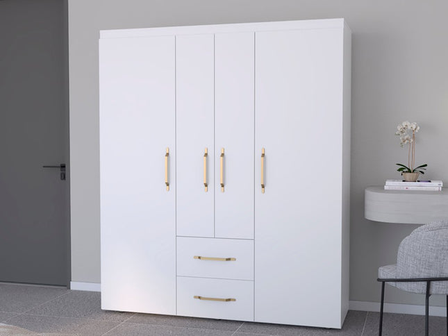 59" Black Two Drawer Combo Dresser