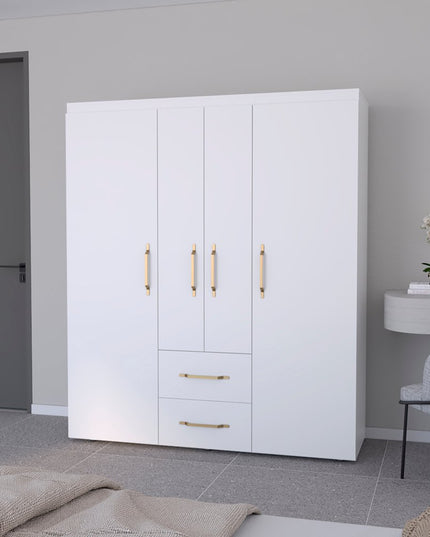 59" Black Two Drawer Combo Dresser