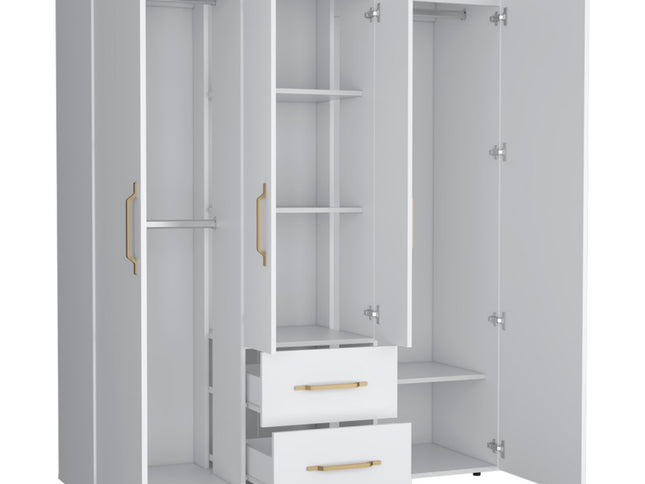 59" Black Two Drawer Combo Dresser