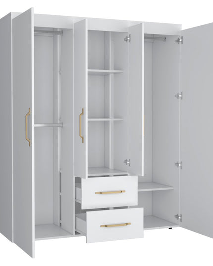 59" Black Two Drawer Combo Dresser