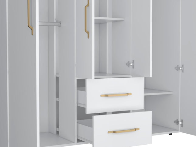 59" Black Two Drawer Combo Dresser