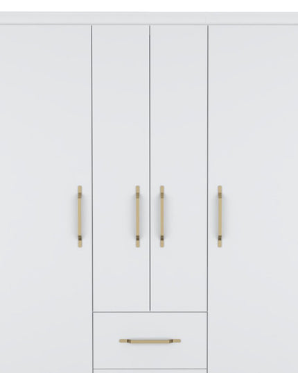 59" Black Two Drawer Combo Dresser