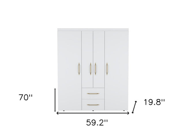 59" Black Two Drawer Combo Dresser