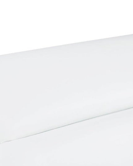 71" White And Silver Genuine Leather Love Seat