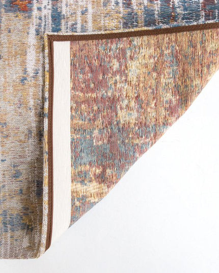 9' X 13' White Abstract Non Skid Area Rug