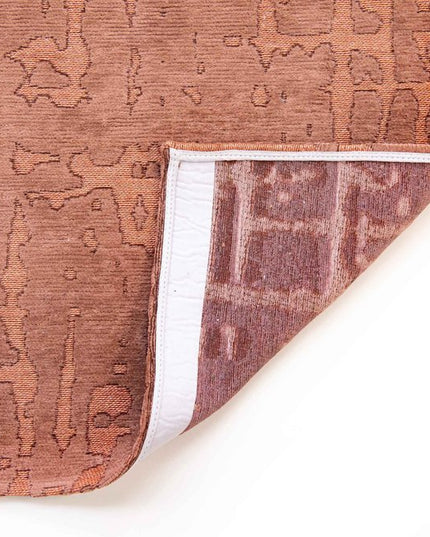 9' X 13' Orange Abstract Non Skid Area Rug