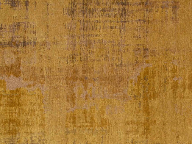 9' X 13' Yellow and Brown Abstract Non Skid Area Rug