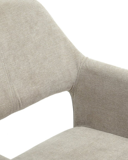22" Gray and Brown Upholstered Arm Chair