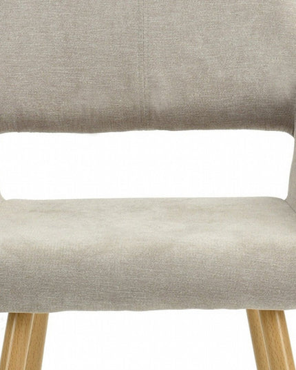 22" Gray and Brown Upholstered Arm Chair