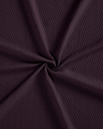 Queen Plum Cotton Woven Chevron Blanket