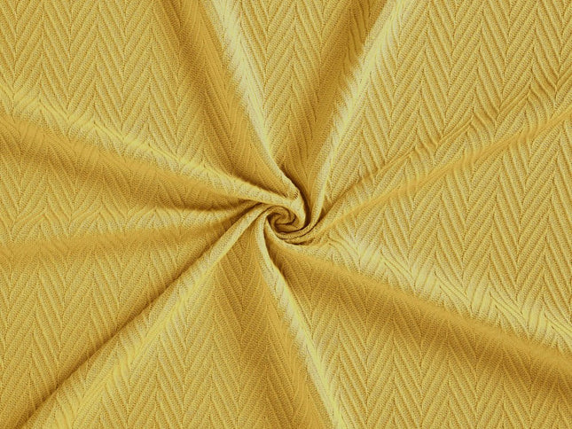 King Gold Cotton Woven Chevron Blanket