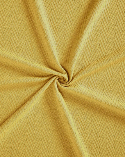 King Gold Cotton Woven Chevron Blanket