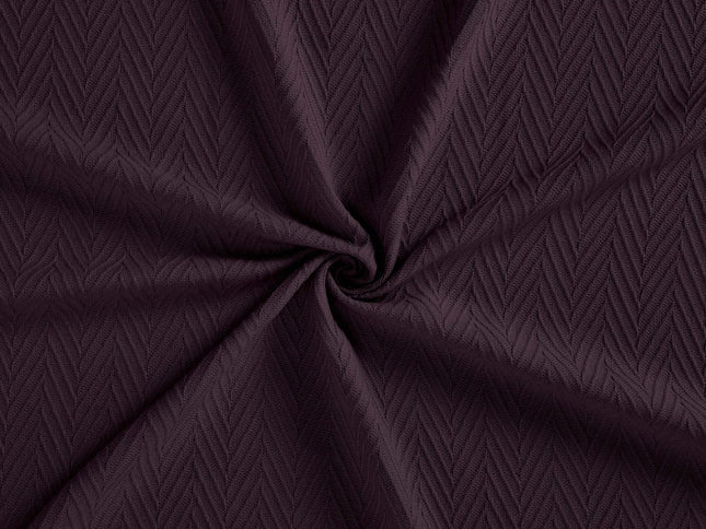 Twin Plum Cotton Woven Chevron Blanket