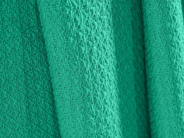 King Turquoise Cotton Waffle Weave Honeycomb Blanket