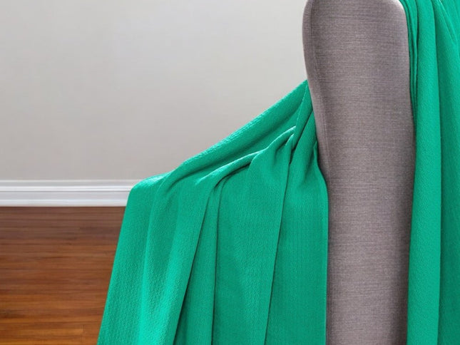 King Turquoise Cotton Waffle Weave Honeycomb Blanket