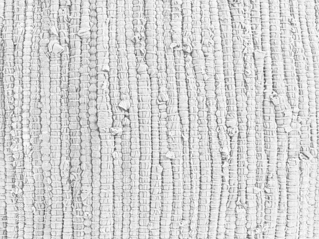 18" Gray and Natural Cotton And Jute Cube Pouf Ottoman