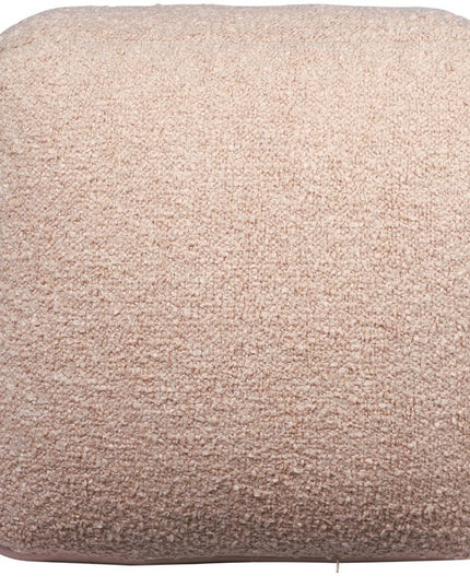 18" Gray Polyester Cube Outdoor Pouf Ottoman