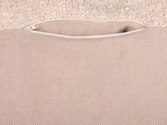 18" Gray Polyester Cube Outdoor Pouf Ottoman