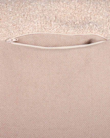 18" Gray Polyester Cube Outdoor Pouf Ottoman