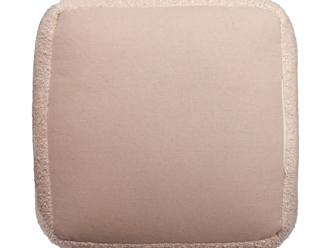 18" Gray Polyester Cube Outdoor Pouf Ottoman