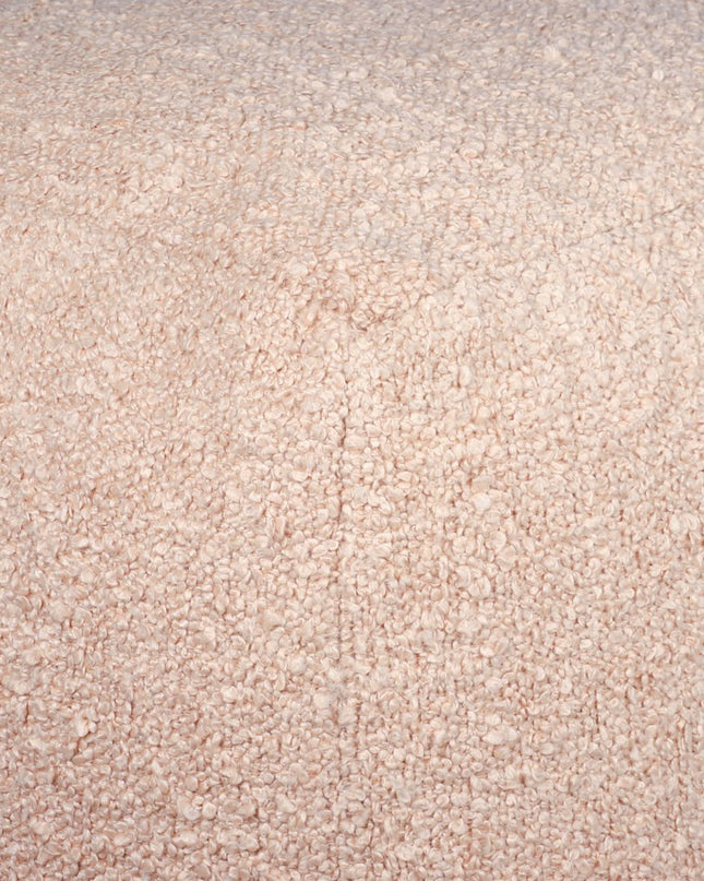 18" Taupe Polyester Cube Outdoor Pouf Ottoman