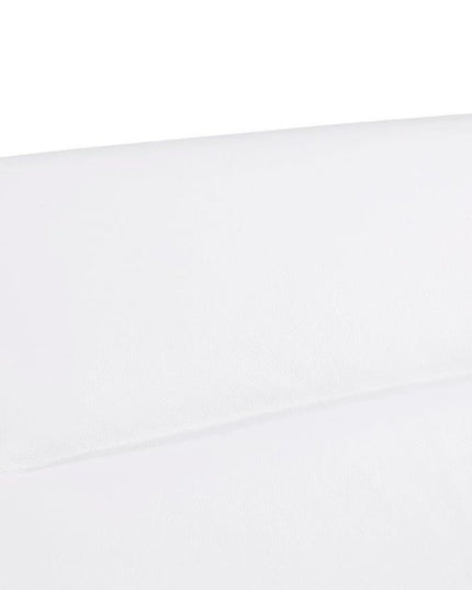 89" White And Silver Leather Sofa