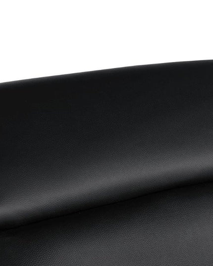 47" Black and Silver Italian Leather Club Chair