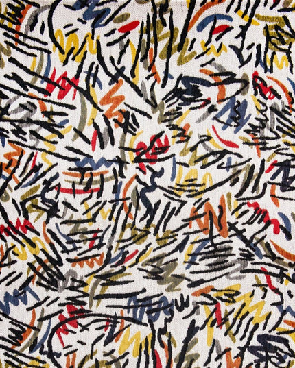 9' X 13' White Abstract Non Skid Area Rug