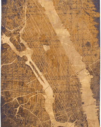 9' X 13' Yellow Abstract Non Skid Area Rug