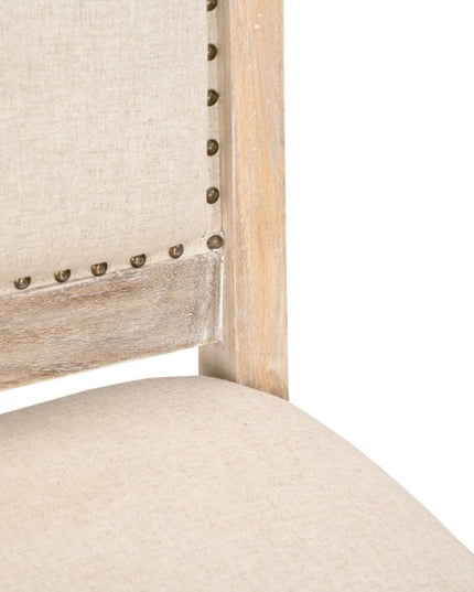 20" Beige And White Side Chair