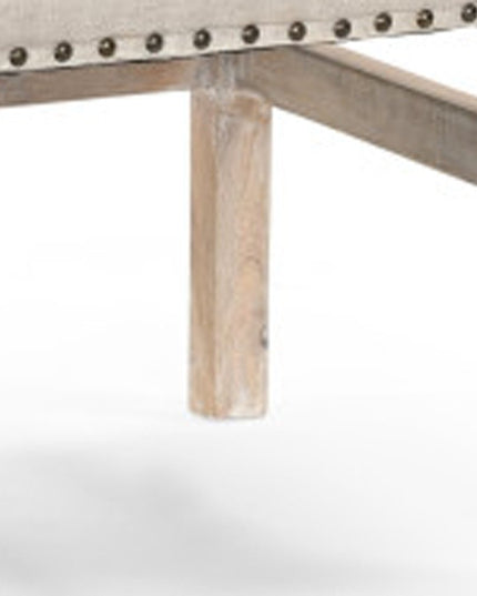 20" Beige And White Side Chair